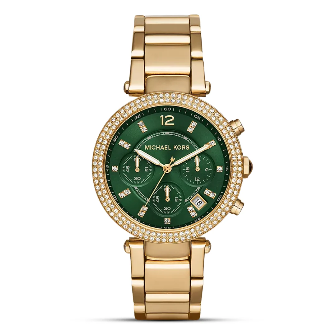 Michael Kors Parker Chronograph Green Dial Ladies Watch- MK6263 - 100% Original Michael Kors Watch in Bangladesh - Watch 24 BD